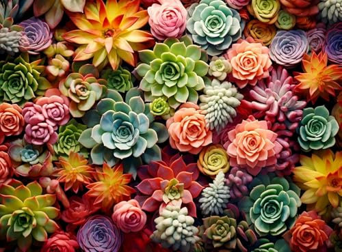 1000 Stück Puzzle Für Erwachsene Sukkulenten Puzzle Für Die Ganze Familie Puzzlespielzeug Puzzlegeschenk (Sukkulenten)