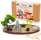Roanle Zen-Garten für Schreibtisch, 33 x 20,3 cm, japanisches Dekor mit Buddha, Bonsai-Baum, Werkzeugen und Zubehör, Mini-Zen-Garten-Set für Büro, Schreibtisch, Zuhause, Meditationsraum,