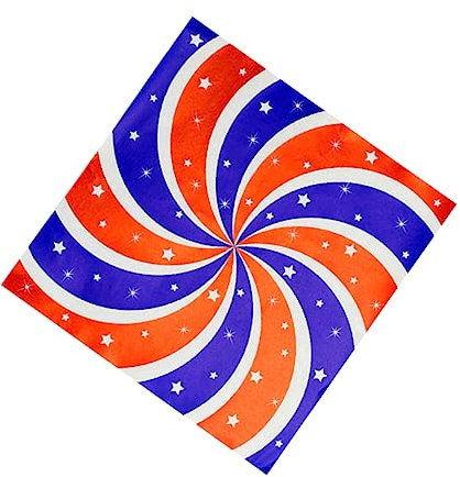 OKUMEYR 200 Stück in 1 Beutel Amerikanisches Stern Und Streifenmuster Sandwich Pommes-frites Kuchen Ölfeste Cupcake-dessert-papierblock Partyzubehör Gastgeschenke Für Zuhause