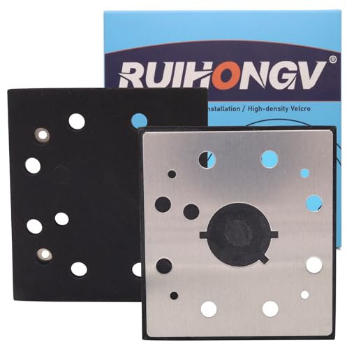 RUIHONGV 2 Pack 1/4 Sheet Sander Replacement Pad Compatible with DeWalt DW411, D26441, DW412, Replace Sander Pad Backing Plate for Part Numbers 151284-00, 151284-00SV, 1/4 Sheet Palm Sander Pad