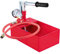 KBIBCK Pompe D'essai de pression, Pompe de Test, 2.5Mpa 25KG Outil de Testeur de Pipeline de Pompe, Pompe D'essai Hydraulique avec Tuyau de Pression G1/2 de 1 M pour Récipients à Pression, Tuyaux