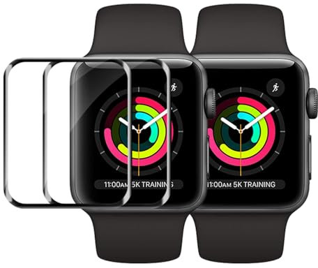 Bodyguard [2 Pièces Verre Trempé pour Apple Watch Series 4/5/6/SE (44mm) Protection Écran [Sans Bulle] [Haute Sensibilité] [Anti Rayures] [Couverture 3D] Ultra HD Apple Watch 44mm Vitre Protection