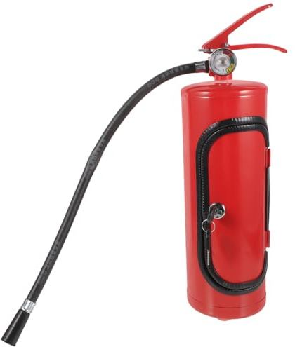 MOLUCKFU Fire Extinguisher Wine Cabinet Elegant Metal Wine Storage Case Whiskey Creative for Firefighters for Celebrations and Special Occasions
