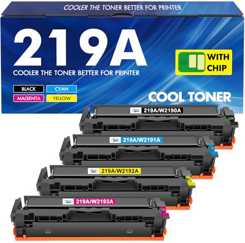 219A 219X MFP 3302FDWG Toner Kompatibel für HP 219A MFP 3302 Mit Chip | Kompatibel für HP Color LaserJet Pro MFP 3302 3302SDWG 3302FDWG 3302FDN 3302FDNG 3302FDW 3302SDW W2190A W2191A W2192A W2193A