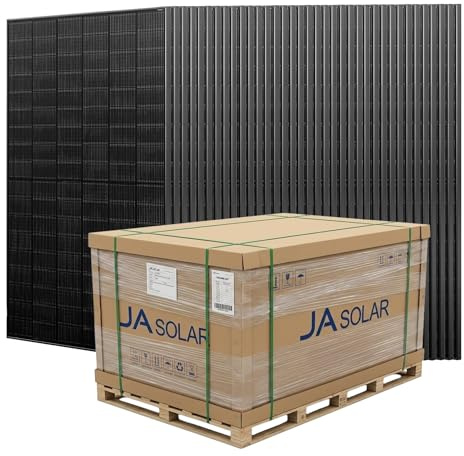 JA Solar 500W N-Typ Bifazial Glas-Glas Solarmodul full black Solar panel 22,6% Effizienz 36 pcs