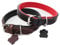 Activity4Dogs Luxus Hundehalsband aus Leder | für (mittel) große Hunde | 2,5 cm breit | gepolstert | 5-Fach verstellbar | Made in Germany | Echt-Leder Größe M1 schwarz-rot