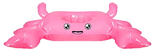 Folat 20288 Getränkehalter Krabbe zum Aufblasen Pink
