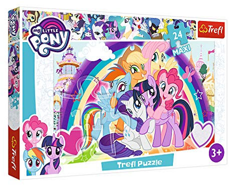 Trefl, Puzzle, Glückliche Ponys, 24 Maxiteile, My Little Pony, für Kinder ab 3 Jahren