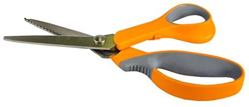 tukan-tex Zackenschere Wellen Zacken Zick Zack Zickzackschere für Hobbyschneider 22cm Schneiderschere Stoffschere