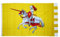 Fahne/Flagge Ritter mit Pferd gelb 90 x 150 cm