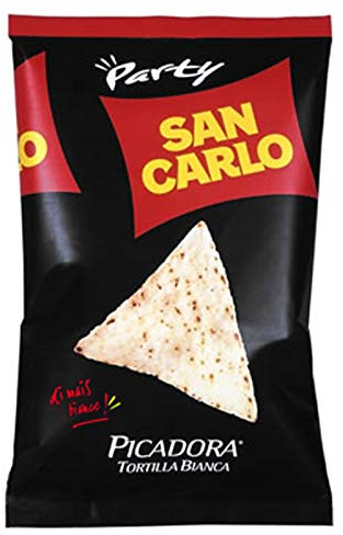 15 x BUSTA PATATINE SAN CARLO PICADORA TORTILLA BIANCA DI MAIS 150 GR PARTY