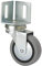 Möbelrolle 60 mm mit Winkelplatte Gummi grau Lenkrolle Transportrolle Winkelblech Eckplatte