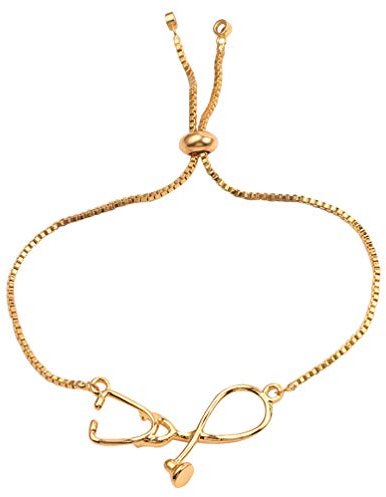 Holibanna Stethoskop Armband Verstellbare Handgelenk Handkette Armreifen Arzt Medizinstudent Schmuck