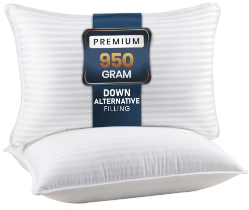 Utopia Bedding Set di 2 cuscini da letto per dormire, misura standard, colore bianco, di qualità alberghiera, per chi dorme sulla schiena, sulla pancia o sul fianco