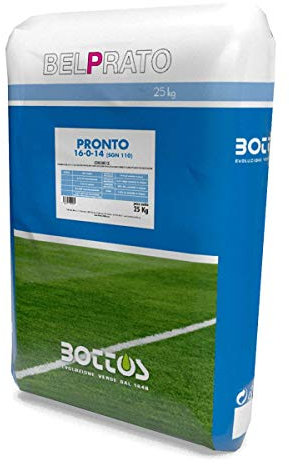 Bottos Listo para 16-0-14 + 3,3 mgO + 1,1 fe. Saco de 25 kg. Abono