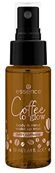 essence Coffee to glow body & mind wake up mist, Nr. 01 Give It Your Best Shot!, braun, erfrischend, revitalisierend (50ml)