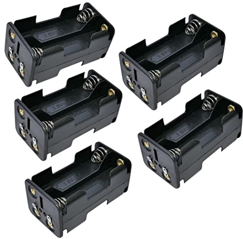 AЕRZETIX - C52745 - Satz von 5 Gehäuse/batteriehalter/batteriehalterung/batteriefach/ladegerät/Halterung für 4 batterien AA 1.5 V - 58x31x27 mm - aus Kunststoff