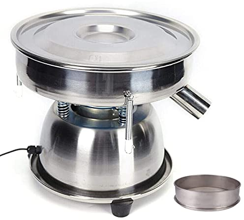 WSAH Setaccio Elettrico Automatico setaccio Vibrante Macchina setaccio Industriale in Acciaio Inossidabile Alimentare con 2 setaccio sostituito (40 Mesh e 80 Mesh)