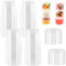 Annhao 60 Pièces Transparent Pots à Sauce en Plastique 100ML, 4OZ Petit pot conservation, 100% hermétiques Boîtes de Alimentaires pour Meal prep, Sauces, Condiments, Crèmes, Snacks(avec Couvercle)