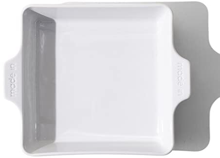 Made In Cookware - Pirofila Quadrata - Prodotto in Francia - Bianco - Porcellana Artigianale - Teglie Professionali
