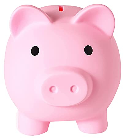 Darameea GroßEs Sparschwein, Unzerbrechliche Plastik Sparen Dose, Spardose für MäDchen und, Praktische Geschenke für Geburtstag (Rosa)