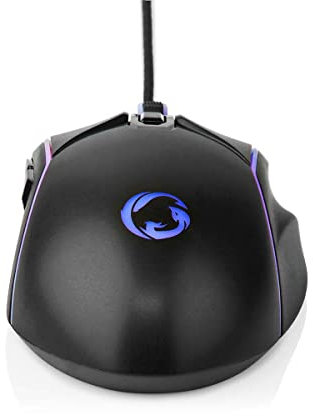 NEDIS Gaming Mouse - Verdrahtet - 800/1200 / 2400/3200 / 4800/7200 DPI - Einstellbar DPI - Anzahl Knöpfe: 6 - Rechtshändig - 1.50 m - LED