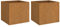 vidaXL Jardinières 2 pcs, Bacs à Fleurs, Lits Surélevés, Pots de Plantes, Décorations de Jardin Patio Terrasse Extérieur, Rouillé 49x47x46 cm Acier Corten
