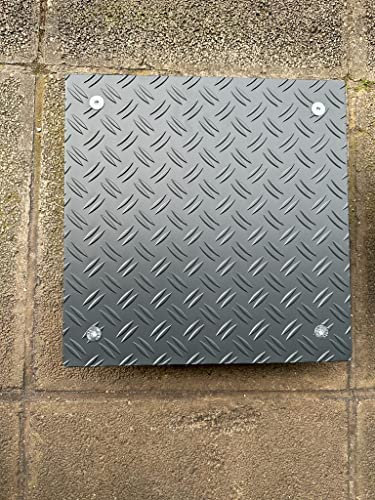 Pflanzenroller eckig anthrazit Ral7016 200kg und 400kg Blumenroller Untersetzer Alu Riffel Auswahl Rollenfarbe silber/schwarz… (Alu Riffel 200kg 3,5/5 250x250mm Rolle Silber)