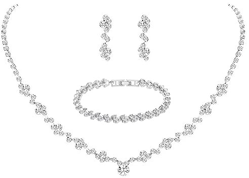 Tatibana Crystal Wedding Jewelry Set, Brides Prom Costume Accessories