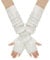 Butyeak Lange Strick Pulswärmer, Gestrickte Armstulpen, Gestrickte Lange Fingerlose Handschuhe, 50cm Handschuhe Lang Damen Fingerlos, Winter Handgelenk Arm Handwärmer (Weiß)