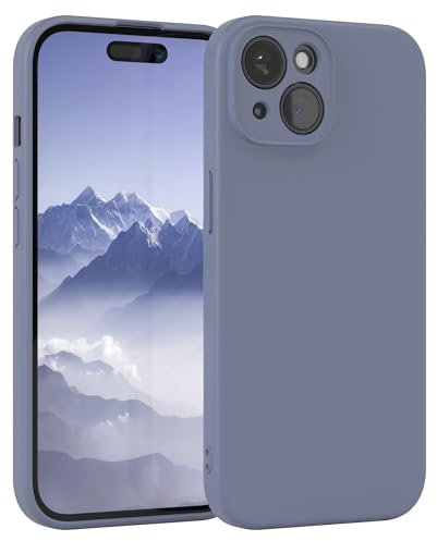 EAZY CASE - Silikonhülle für iPhone 15 Hülle Silikon Case Blau weich stoßfeste Handyhülle Schutzhülle mit Kameraschutz Dünn Premium Schutz Cover TPU Phone Bumper in Eisblau Matt