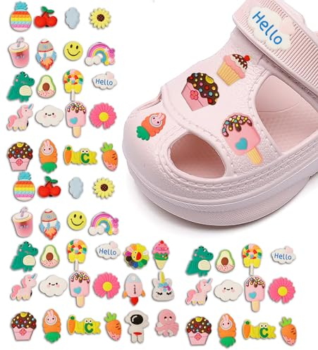 Shoe Charms for Croc, 30 PCS Well Selected Clog Decorations Croc Charms for Teens Men and Women, Shoe Buckles Sandals Decoration DIY Bracelet Wristband Party Favors Birthday Gift