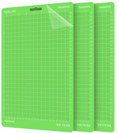 REALIKE Schneidematte für Cricut Joy Xtra Schneidemaschine 8.5X12inch 21.6 cm x 30.5 cm Standard Grip Matte Blau Klebende Schneidematten