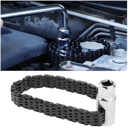 JNNJ Chiave per Filtro Olio a Catena, Chiave Filtro Dell'olio a Catena Regolabile, Chiave per Olio Pesante a Catena 44 Nodi per La Riparazione Dei Filtri Dell'olio Dell'auto