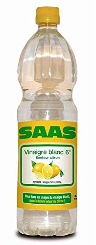 SAAS - Aceto di Alcol Bianco 6° Fragranza Limone 1 Litro - Tre Articoli