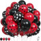 Paready Ladybug Balloons, 60pcs Red Black Polka Dots, 12 Inch Latex, Perfect for Kids Adults Birthday, Wedding, Graduation, Baby Shower, Ladybug Theme Party, Unisex Children, Unisex Adult