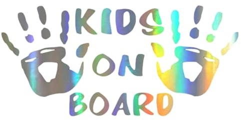 Kids On Board Safety Warning Car Sticker, Baby On Board Decal, Motorcycle Styling Sticker, Funny Bumper Decal, Waterproof