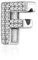 Symretie Charm-Anhänger Buchstabe des Alphabet F,Charm aus Sterling-Silber mit Zirkonia, mit europäischen Armbändern und Halskette