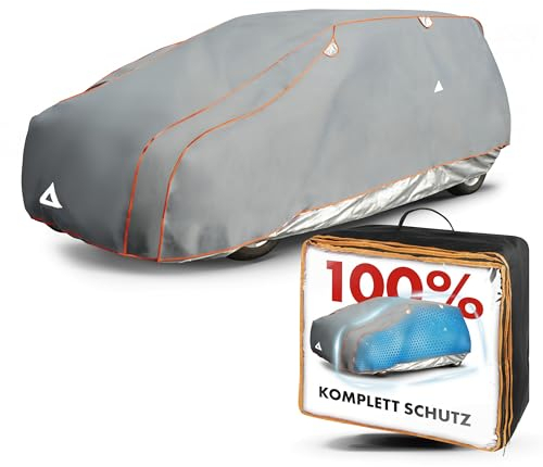 Walser Hagelschutz Abdeckplane Auto, Auto Hagelschutzplane Perma Protect Complete, Abdeckplane Auto, Autogarage Abdeckung Größe 9 grau