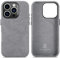 AKANTRA Alcantara Schutzhülle für Apple iPhone16 Pro Max, handgefertigt, vollständig umwickelt, synthetisches Wildleder, kompatibel mit kabellosem Magsafe Laden (Grau, für iPhone16 Pro Max)