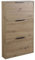 Composad | Slim Schuhregal der Linie Espresso mit 3 Klappen, platzsparendes Schuhregal für Eingang, Abstellraum, Schuhregal, (B x H x T) 65 x 105,5 x 15 cm, Farbe Eiche Honig, Made in Italy