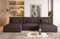 MODERNO Ecksofa mit Schlaffunktion und Bettkasten MODULO U - Wohnlandschaft U-Form Wohnzimmer - Modular Schlafsofa mit Kopfkissen - Modern Couch 315x152x80 cm - Braun - Poso 06