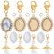 SUNNYCLUE 1 Box 10 Sets Hochzeitsstrauß Anhänger Hochzeitsstrauß Foto Anhänger Gedenkbild Anhänger Mit Klaren Glas Cabochons Gedenkfoto Anhänger Für Braut Und Bräutigam Hochzeitsfeier Geschenke Blumen