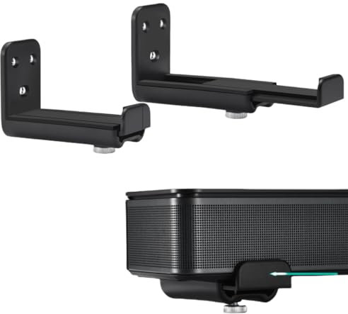 MegaDive Speaker Wall Mount Bracket，Compatible with Samsung Soundbar&Bose Soundbar .etc Various Brands Models，Hold up to 44 lbs,Adjustable Length，Weight Reinforcement,Universal Soundbar Mount