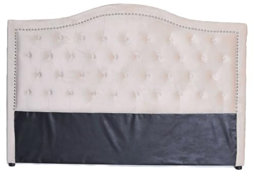 PALAZZO INT Vintage Bettkopfteil Chateau Royal – Chesterfield-Samt-Kopfteil mit Knopfsteppung, 117 × 180 × 6 cm, freistehend & wandmontierbar, Boudoir-Design, komfortable Polsterung