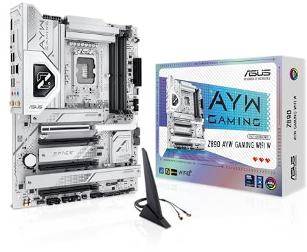 ASUS Z890 AYW Gaming WiFi W ATX Z890 Scheda madre, Intel® Core™ Ultra Series 2 Ready, Advanced AI PC-Ready, 16+1+2+1 Stages, DDR5, PCIe® 5.0, Thunderbolt™ 4, USB Type-C®, 4 x M.2, Wi-Fi 7, 2.5Gb LAN