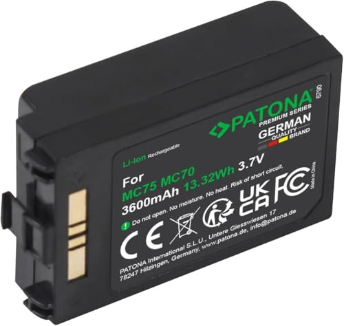 PATONA Premium Akku für Symbol MC70, 7004, 7090, 75, 7506, 7596- Motorola MC32N0-S, 3200, 32N0 | Symbol 82-71363-02, 82-71364-01, MC70EAB00, MC70EAB02, 82-71365-01, HBM-SYM70LX | 3,7V