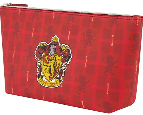 Concept One Harry Potter Trousse de maquillage de voyage trapézoïdale pour femme, rouge