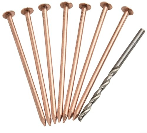Jonikuper Kupferstumpfentfernungsnägel, Wurzelvernichter, Hardware-Baum mit Bohrer zur Entfernung von Stumpfen und Wurzelvernichter, Kupferspikes (15 Stück)