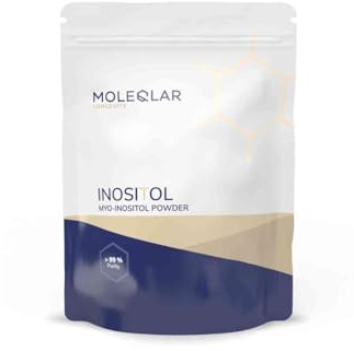 MoleQlar Myo Inositol Poudre 300 g, 5 g Par Dose, Texture Fine, Vegan | 5 g D'inositol Par Dose, Texture Fine Facile A Melanger Ou A Encapsuler, Complement Alimentaire, 300 g